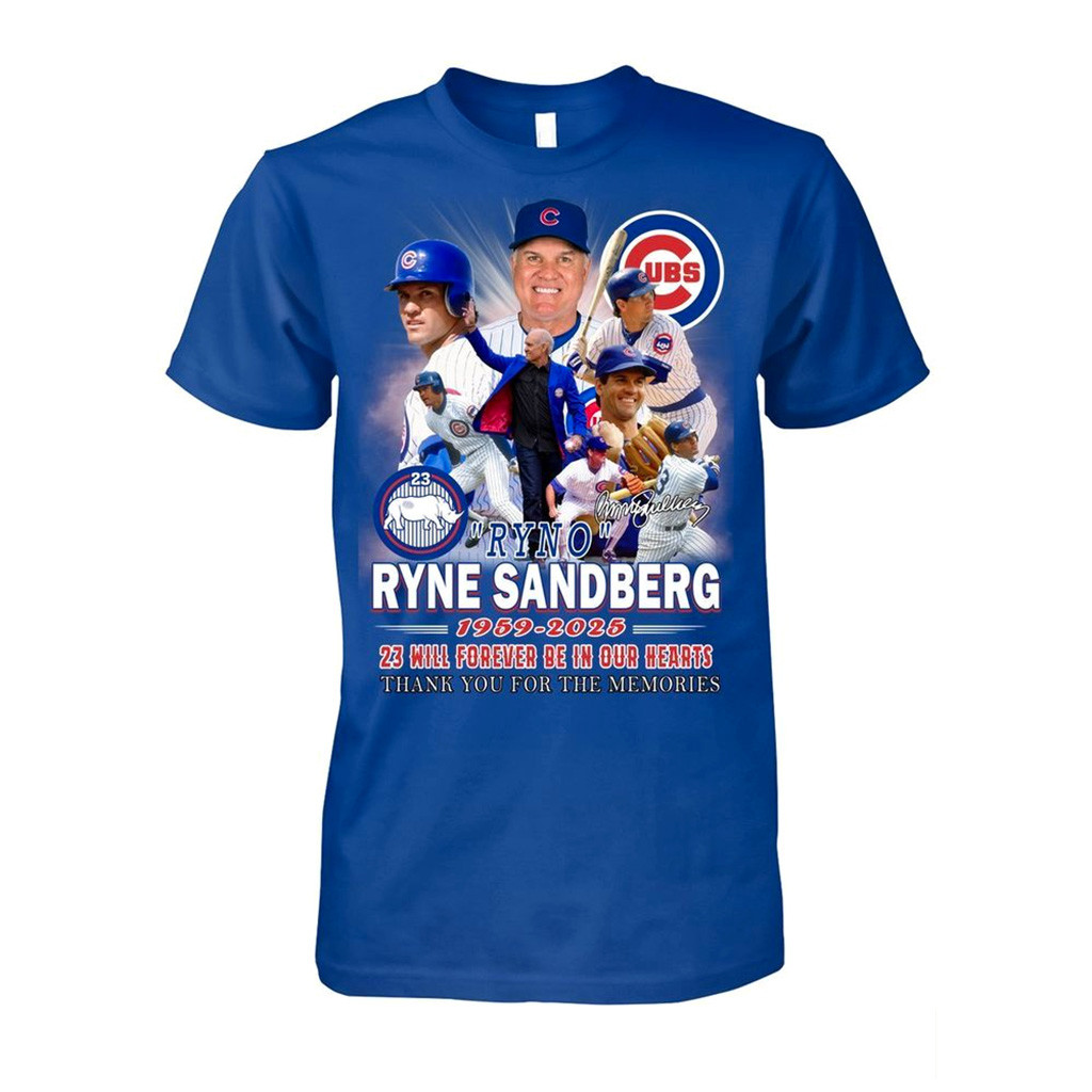 RIP Ryne Sandberg Thank You For Memories T-Shirt 23 Will Forever Be In Our Hearts Shirt-1