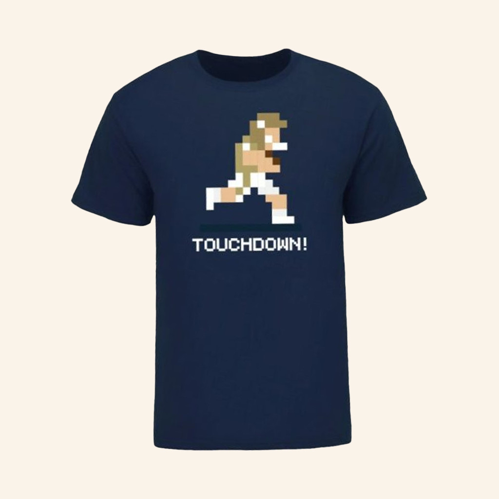 Ramblin Wreck Merch Georgia Tech Yellow Jackets 8 Bit Techmo Bowl Touchdown T-Shirt Gifts For Fans-1