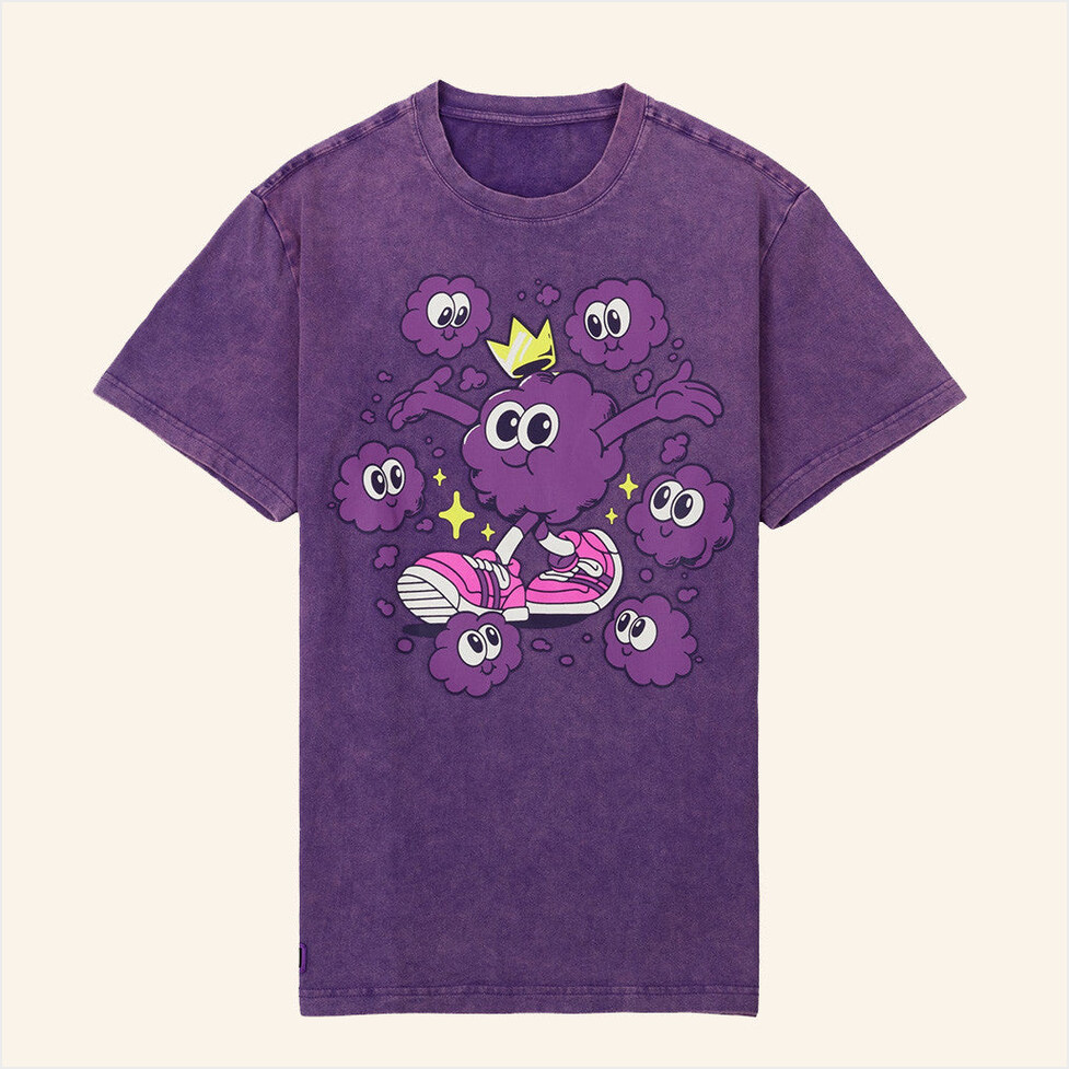 Ranboo Merch Particle Palooza Purple Wash T-Shirt Birthday Gifts For Friends Gifts For Her-1