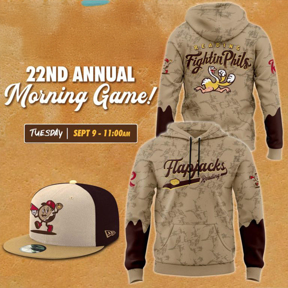 Reading Fightin Phils 22nd Annual Morning Game Hoodie Basketball Fan Gift Ideas-1