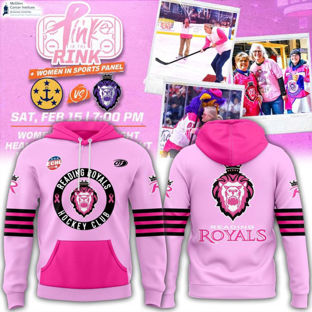 Reading Royals Pink In The Rink 2025 Hoodie Gift Ideas For Hockey Fans-1