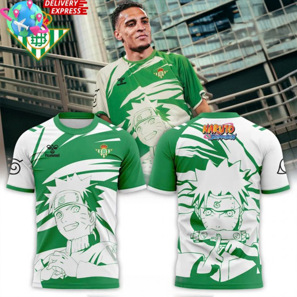 Real Betis x Naruto Shippuden Special T-Shirt Betis Merch Awesome Father's Day Gifts-1