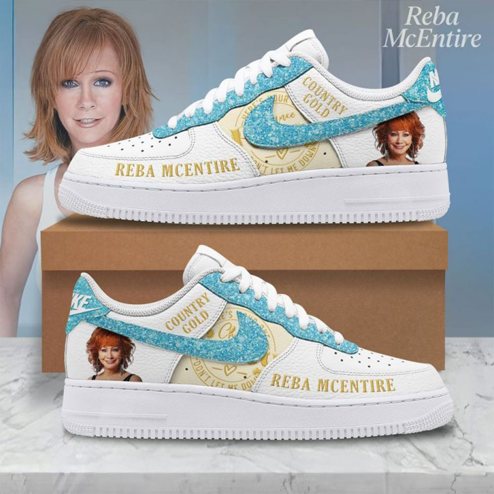 Reba McEntire Country Gold Limited Nike Air Force 1 Father's Day Presents For Husband-1