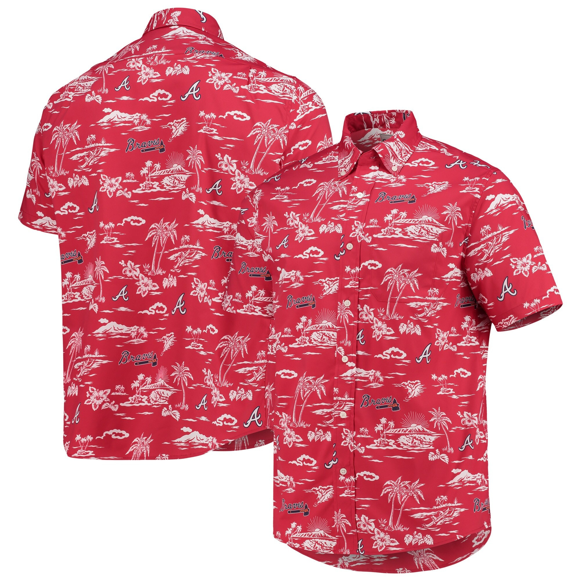 Red Atlanta Braves Hawaiian Shirt MLB Aloha Shirt Gifts For Baseball Lovers-1