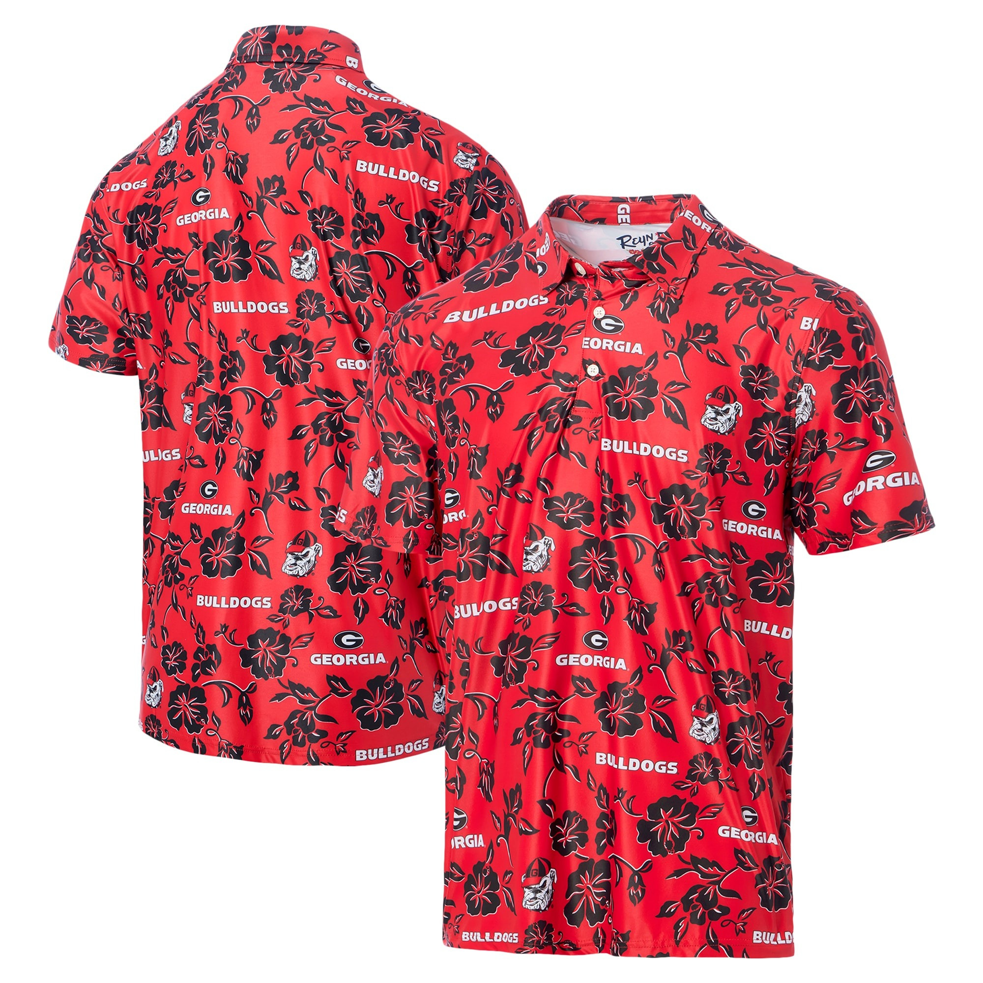 Red Georgia Bulldogs Polo Shirt NCAA Aloha Shirt Father's Day Special Gifts For Dad-1