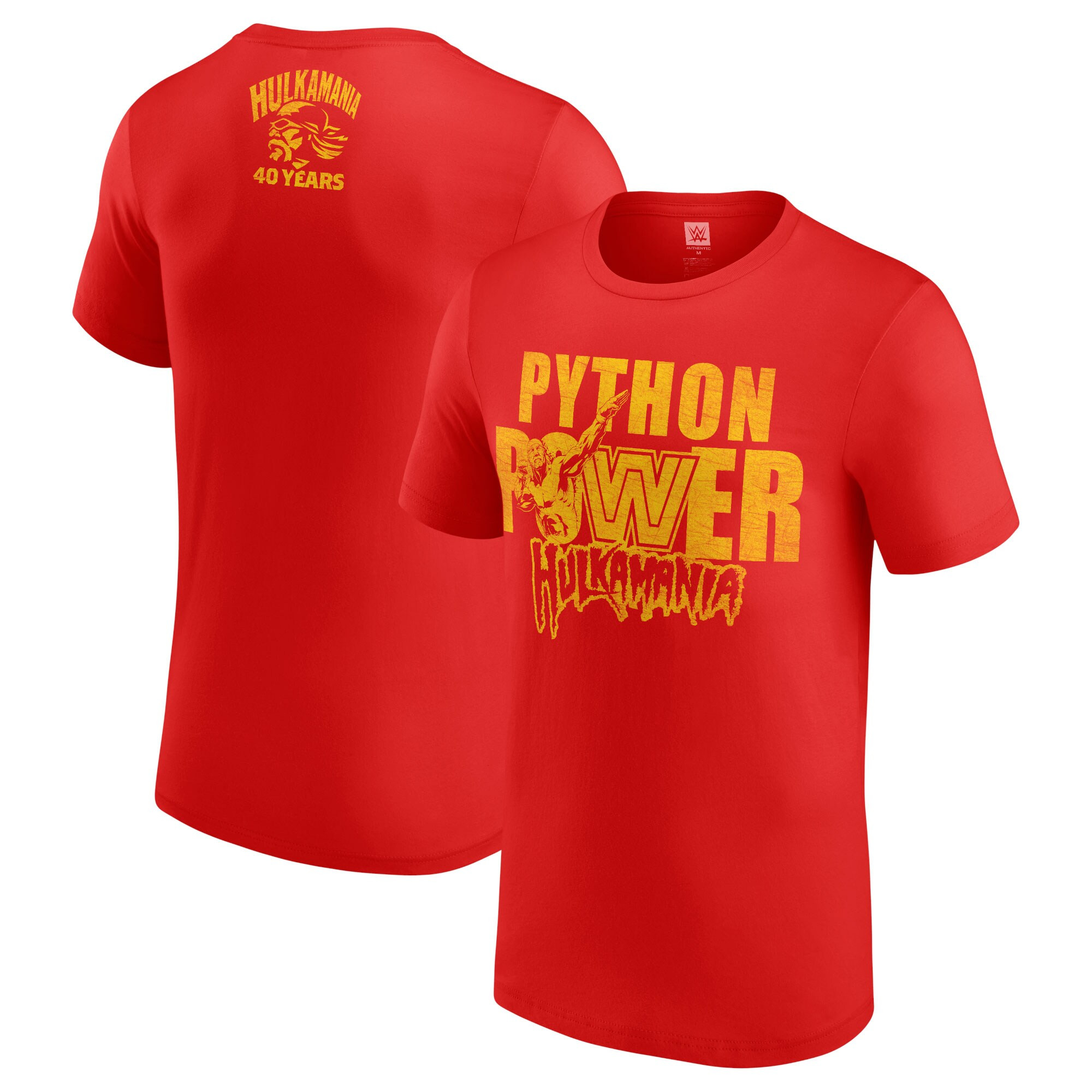 Red Hulk Hogan 40 Years Python Power Tshirt Hulk Hogan Merch-1