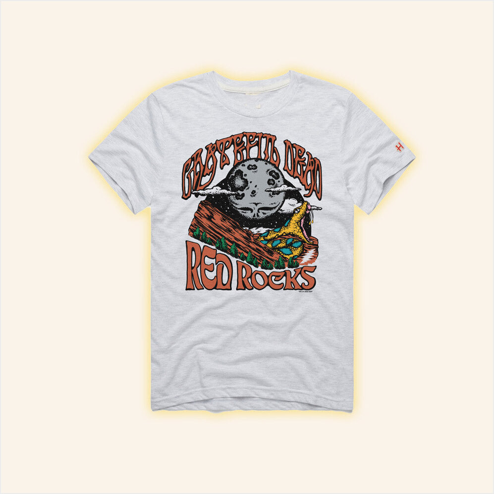 Red Rocks Online Merch Red Rocks Grateful Dead Snake T-Shirt Gifts For Best Friends-1