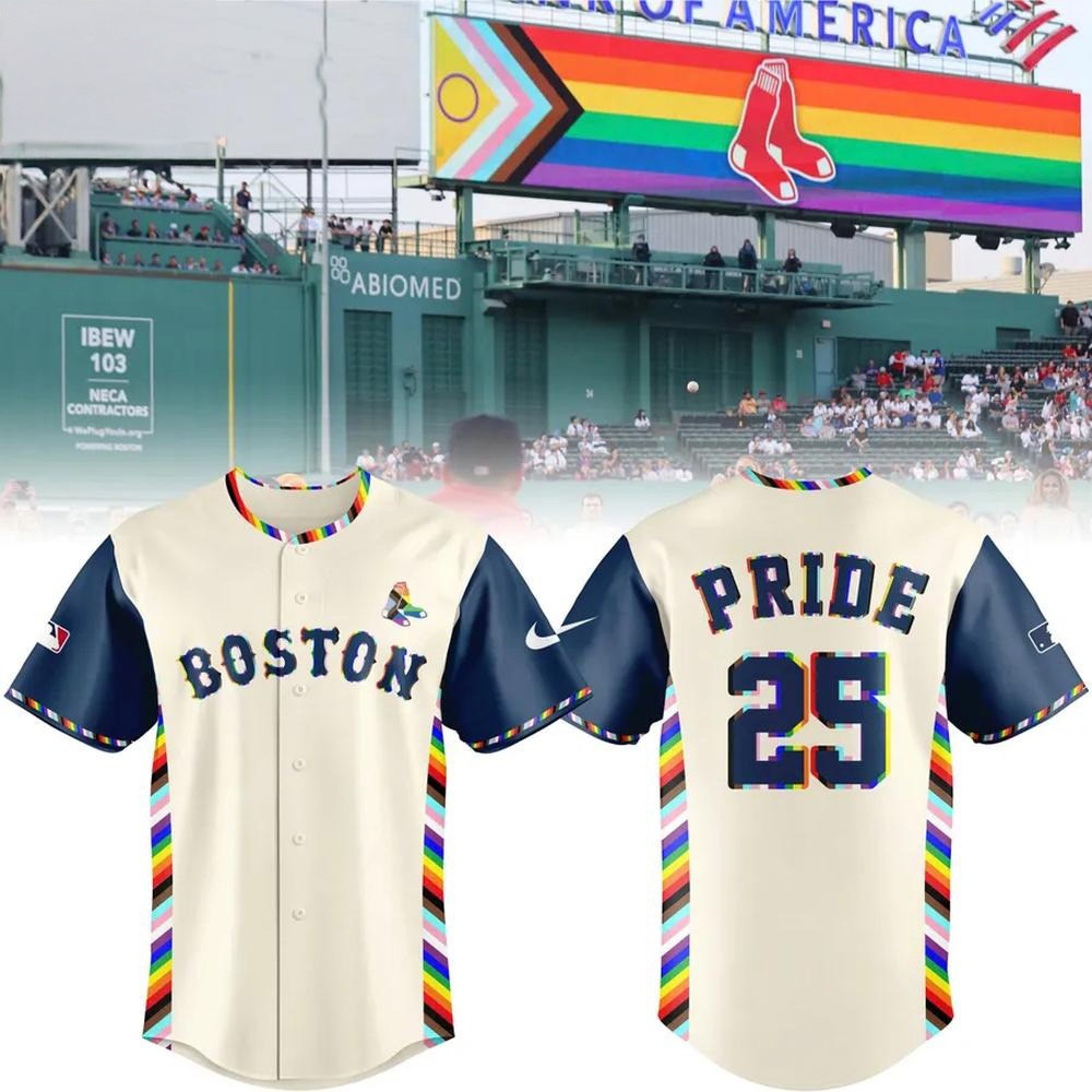 Red Sox Pride Night Limited Edition Baseball Jersey Red Sox Merch Gifts For Gays-1