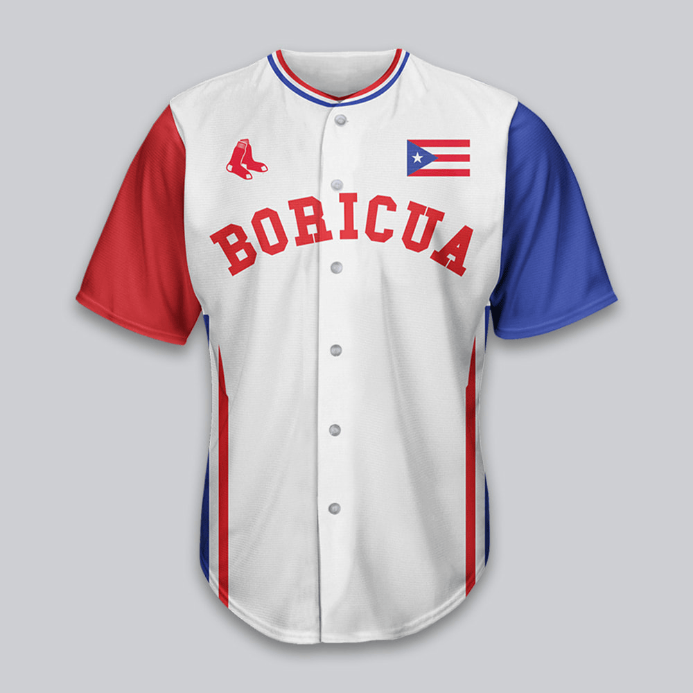 Red Sox Puerto Rican Celebration Jersey 2025 Giveaway Red Sox Merch Baseball Lover Gift Ideas-1