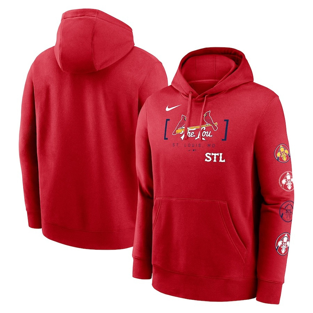 Red St Louis Cardinals 2024 City Connect Club Hoodie Gifts For Baseball Lovers-1
