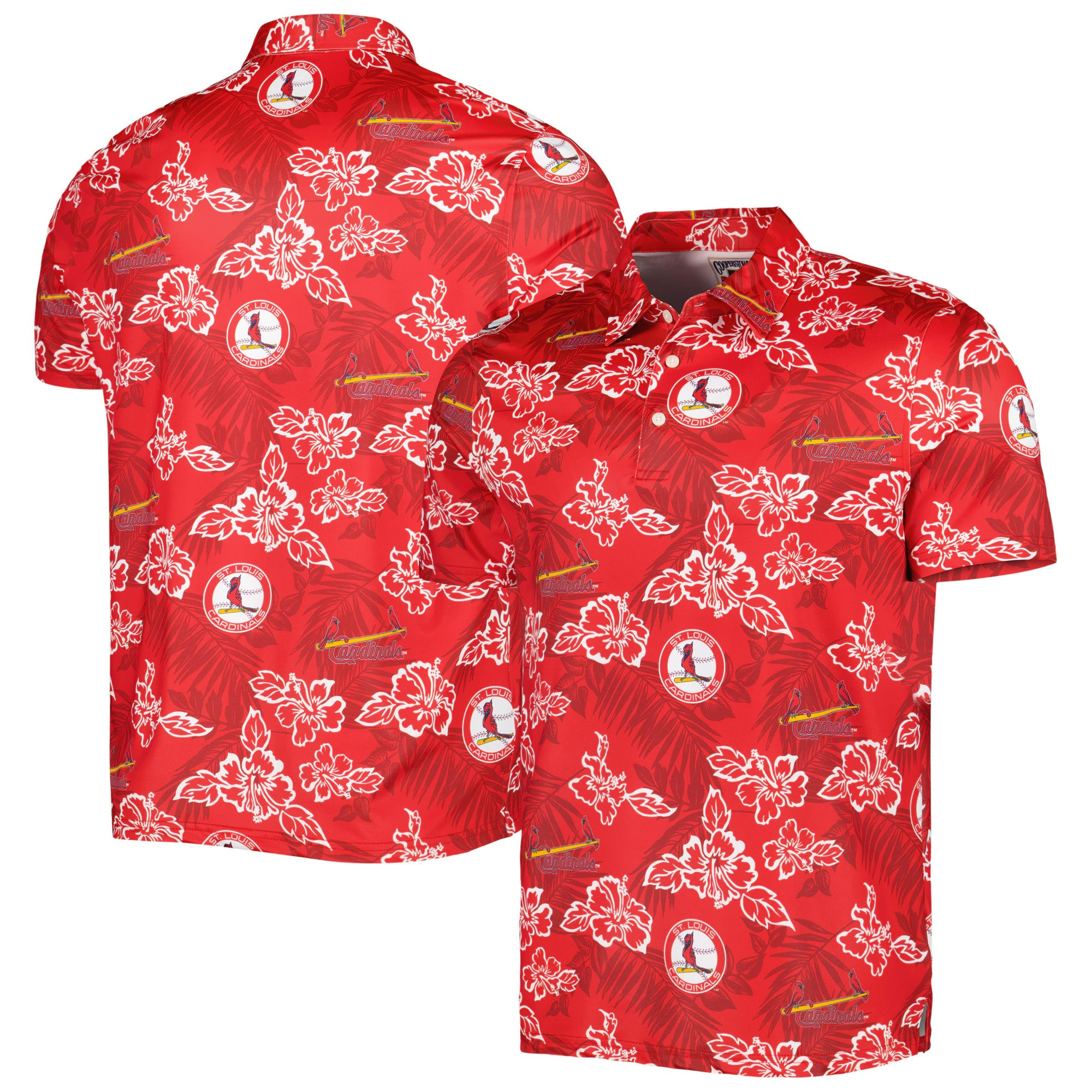 Red St Louis Cardinals Polo Shirt MLB Aloha Shirt Gifts For Father's Day From Daughter-1
