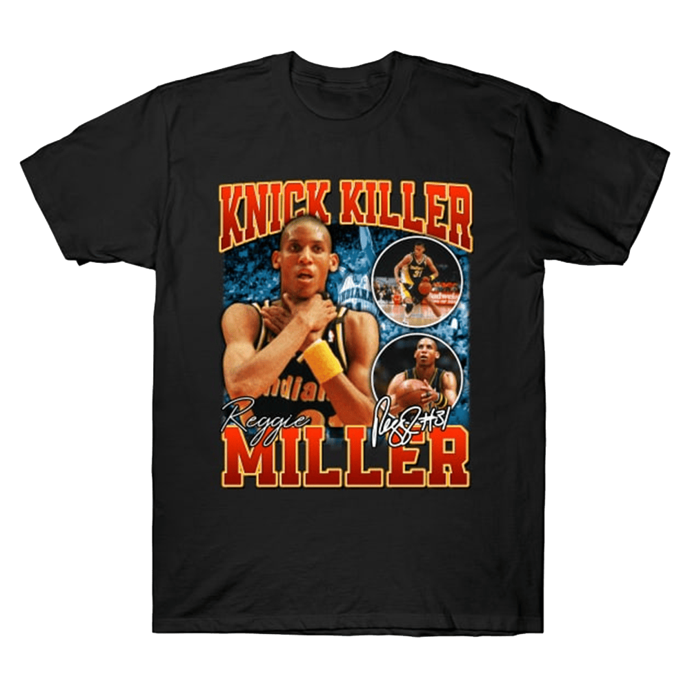 Reggie Miller Choke Shirt Knick Killer Miller T-Shirt Good Gifts For Dads-1
