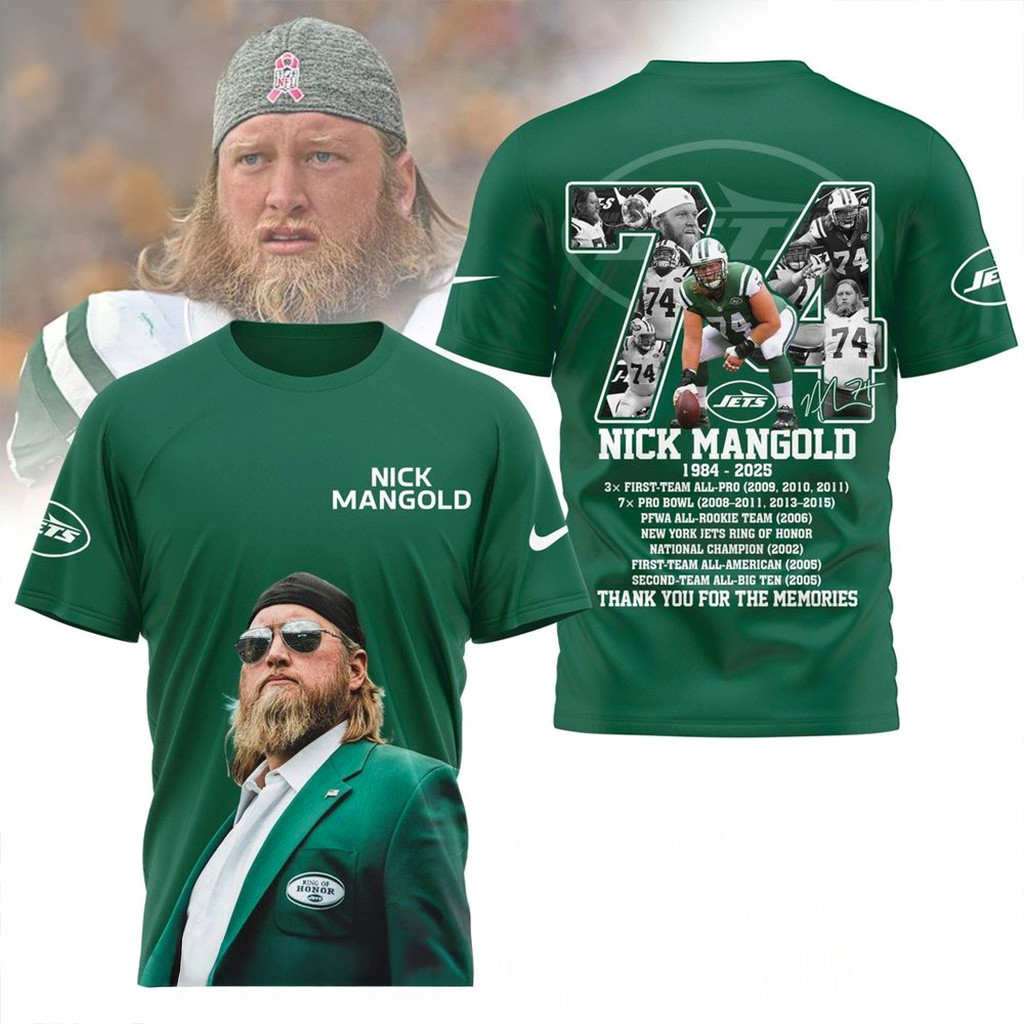 Remembering Nick Mangold 1984-2025 T-Shirt RIP Nick Mangold Shirt Gift Ideas For Fans-1
