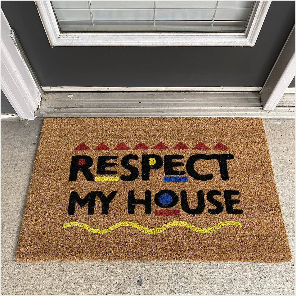 Respect My House Doormat Front Door Mat Indoor Gifts For New Homeowners Birthday Gifts For BFF-1