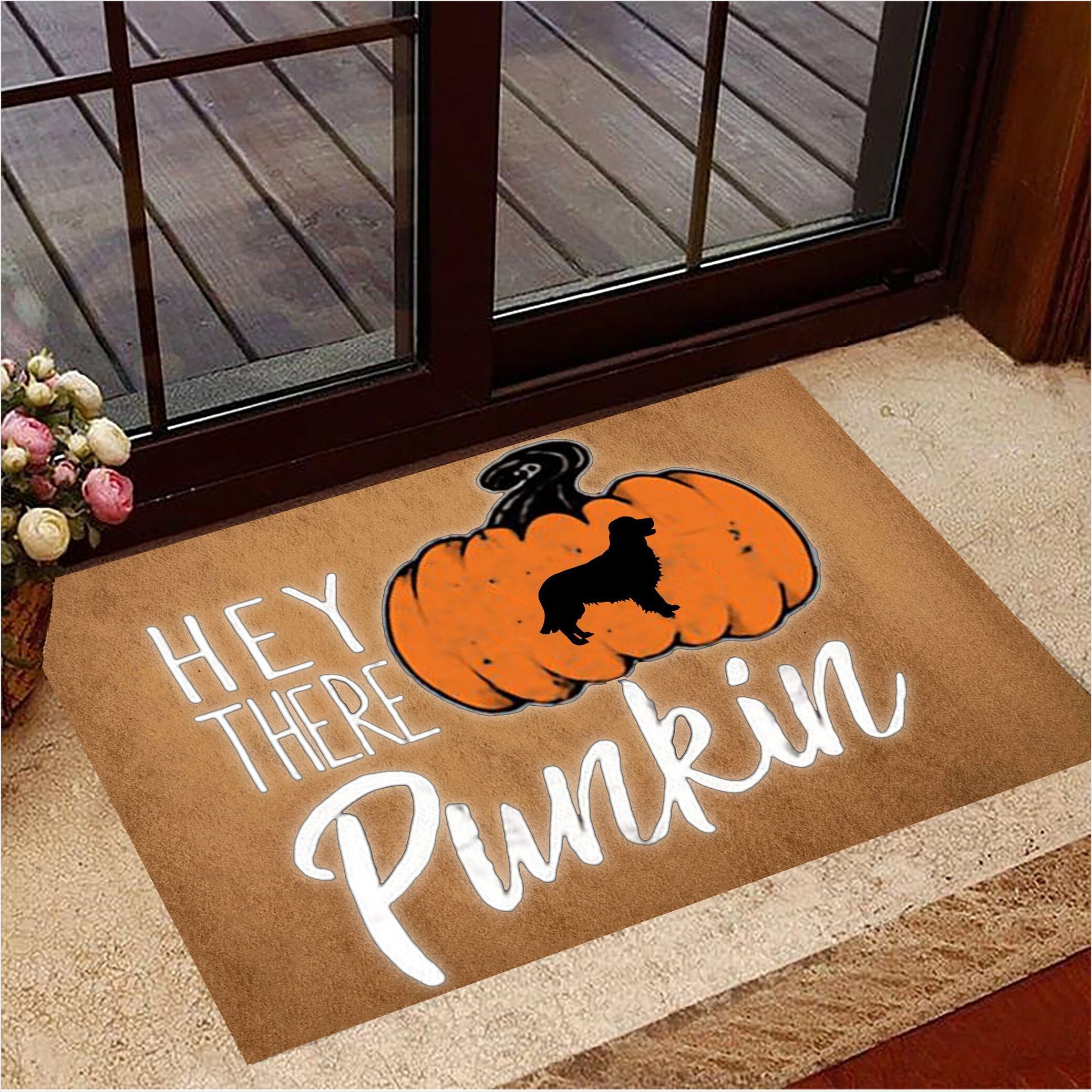 Retriever Hey There Pumpkin Doormat Fall Welcome Mat Dog Lover Gifts Birthday Gifts For Friends-1