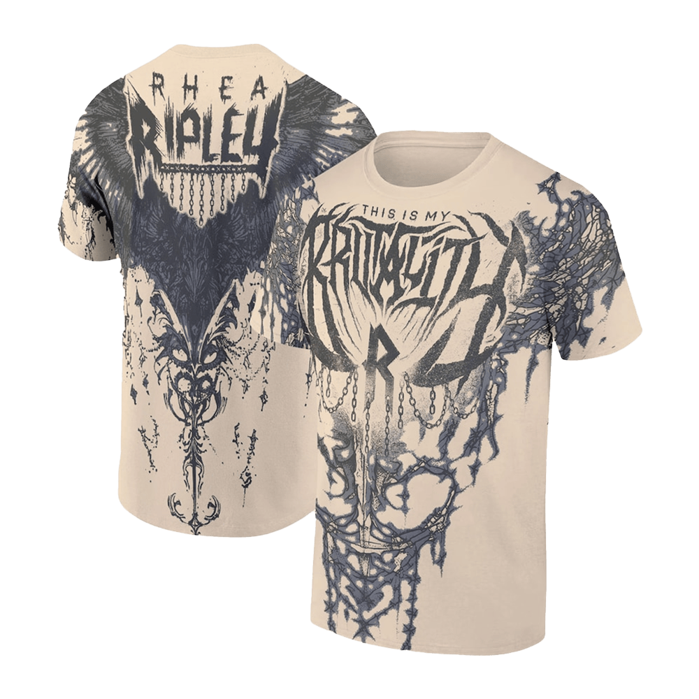 Rhea Ripley Merch Blackwork Brutality T-Shirt Best Gifts For Dad-1