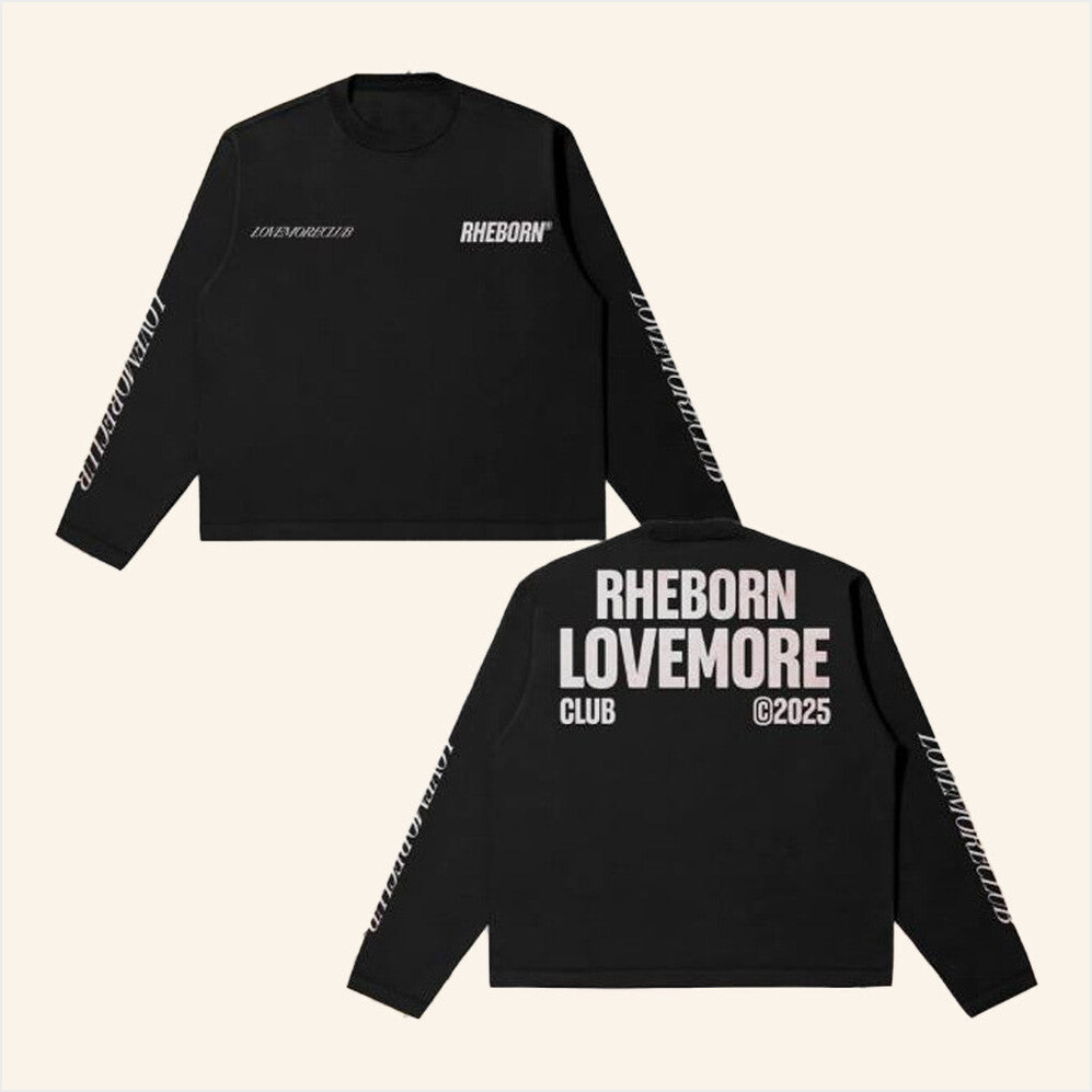 Rheborn Clo Merch Love More Club Long Sleeve Shirt Black Birthday Gifts For Son Gifts For Fans-1