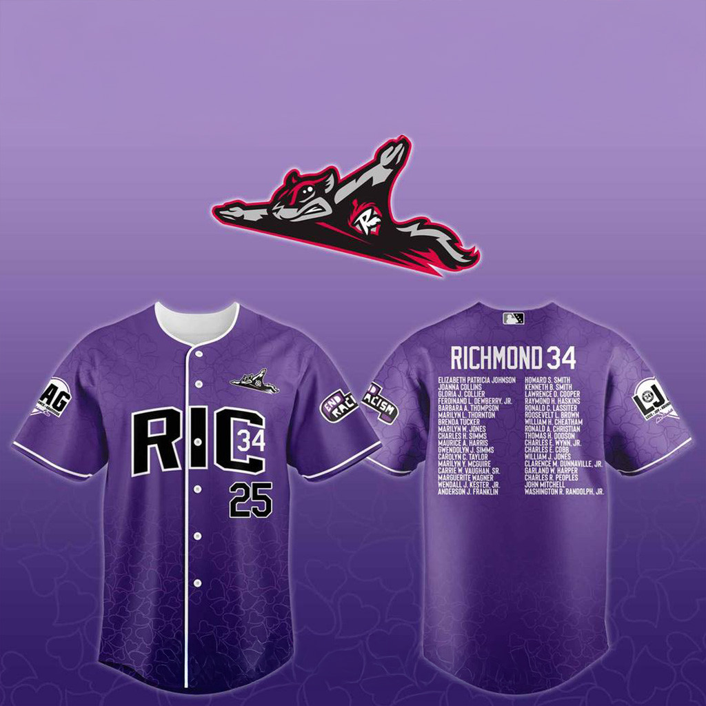 Richmond Flying Squirrels X Honoring The Richmond 34 2025 Special Baseball Jersey Gifts For Fans-1 Richmond Flying Squirrels X Honoring The Richmond 34 2025 Special Baseball Jersey Gifts For Fans-1