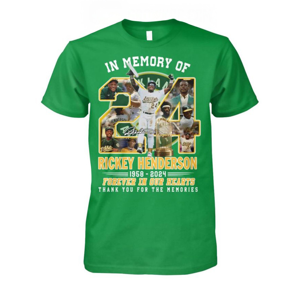 Rickey Henderson 1958 2024 Oakland Athletics Memories T-Shirt Gift For Basketball Lover-1