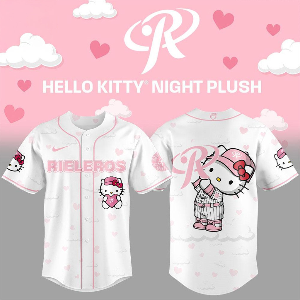 Rieleros De Aguascalientes Hello Kitty Night Baseball Jersey Rieleros De Aguascalientes Merch-1 Rieleros De Aguascalientes Hello Kitty Night Baseball Jersey Rieleros De Aguascalientes Merch-1