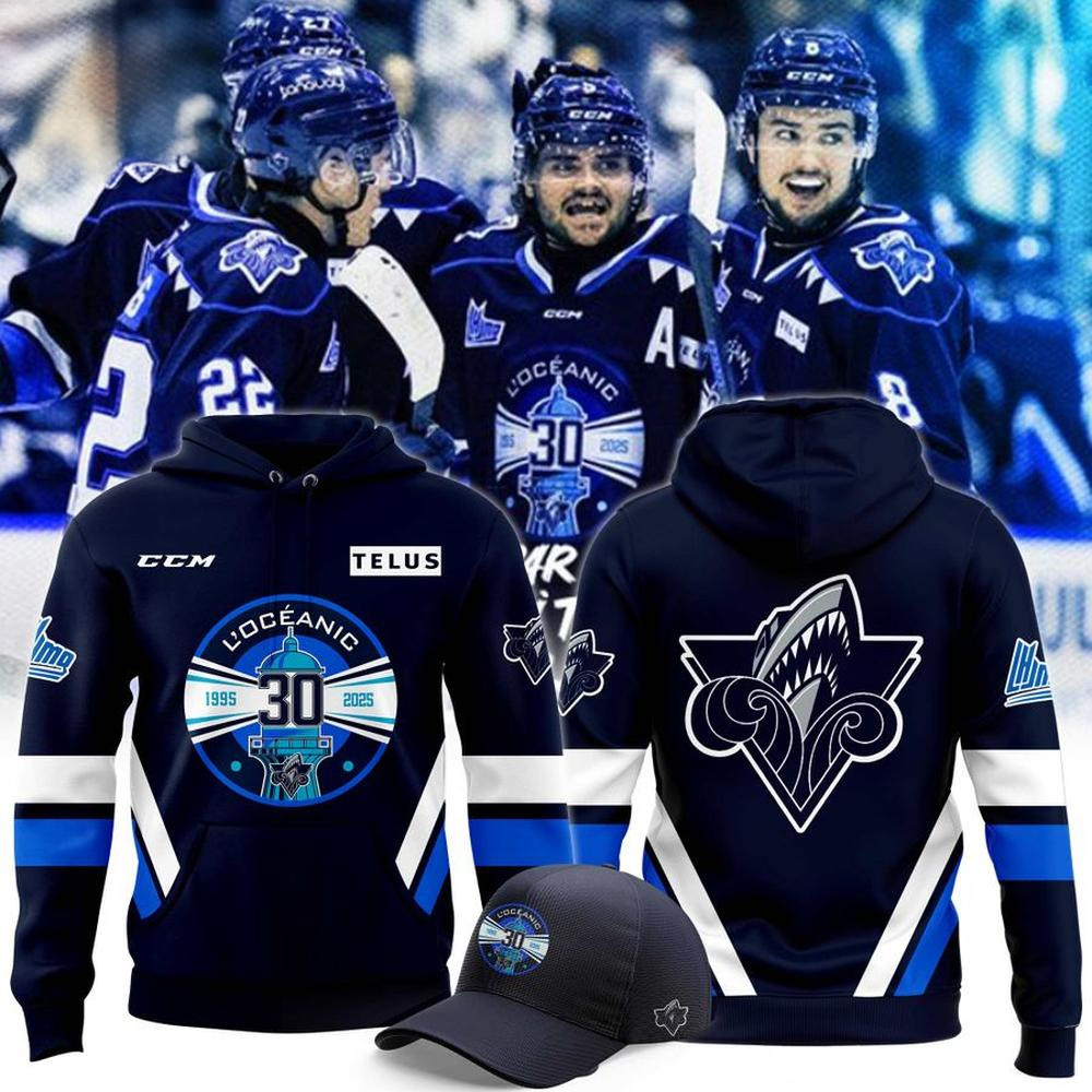 Rimouski Oceanic 30 Years Hoodie Father's Day Gifts For Hockey Fans-1