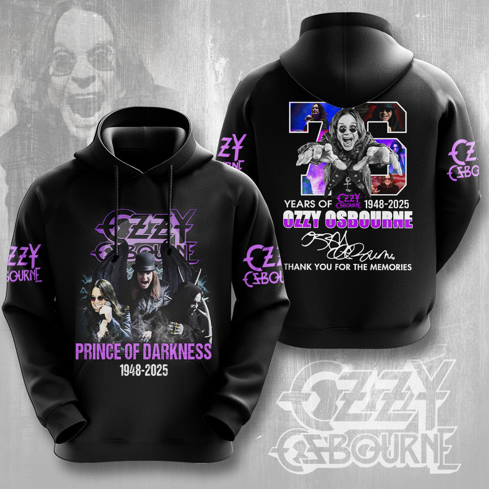 Rip Ozzy Osbourne Thank You For The Memories Hoodie Prince Of Darkness 1948 2025 Hoodie-1