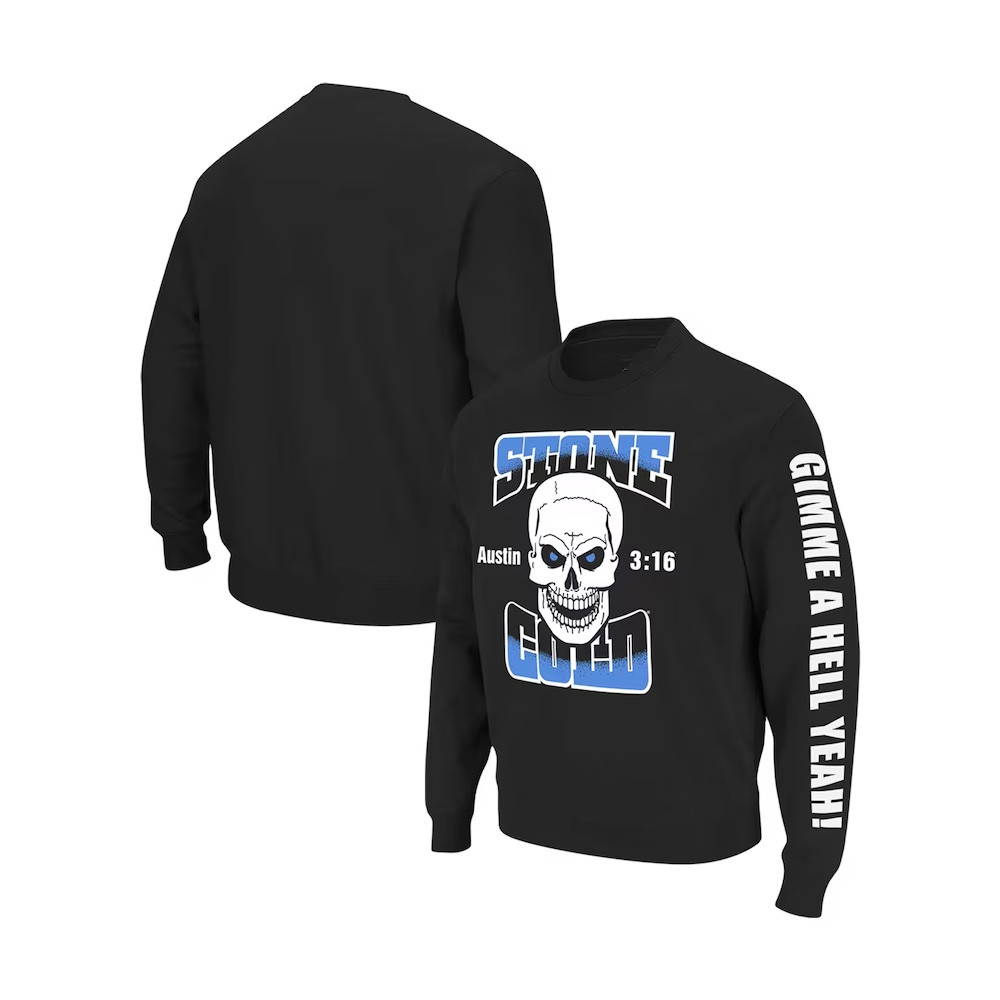 Ripple Junction Black Stone Cold Steve Austin 3 16 Skull Sweatshirt Great Gifts For Dad-1