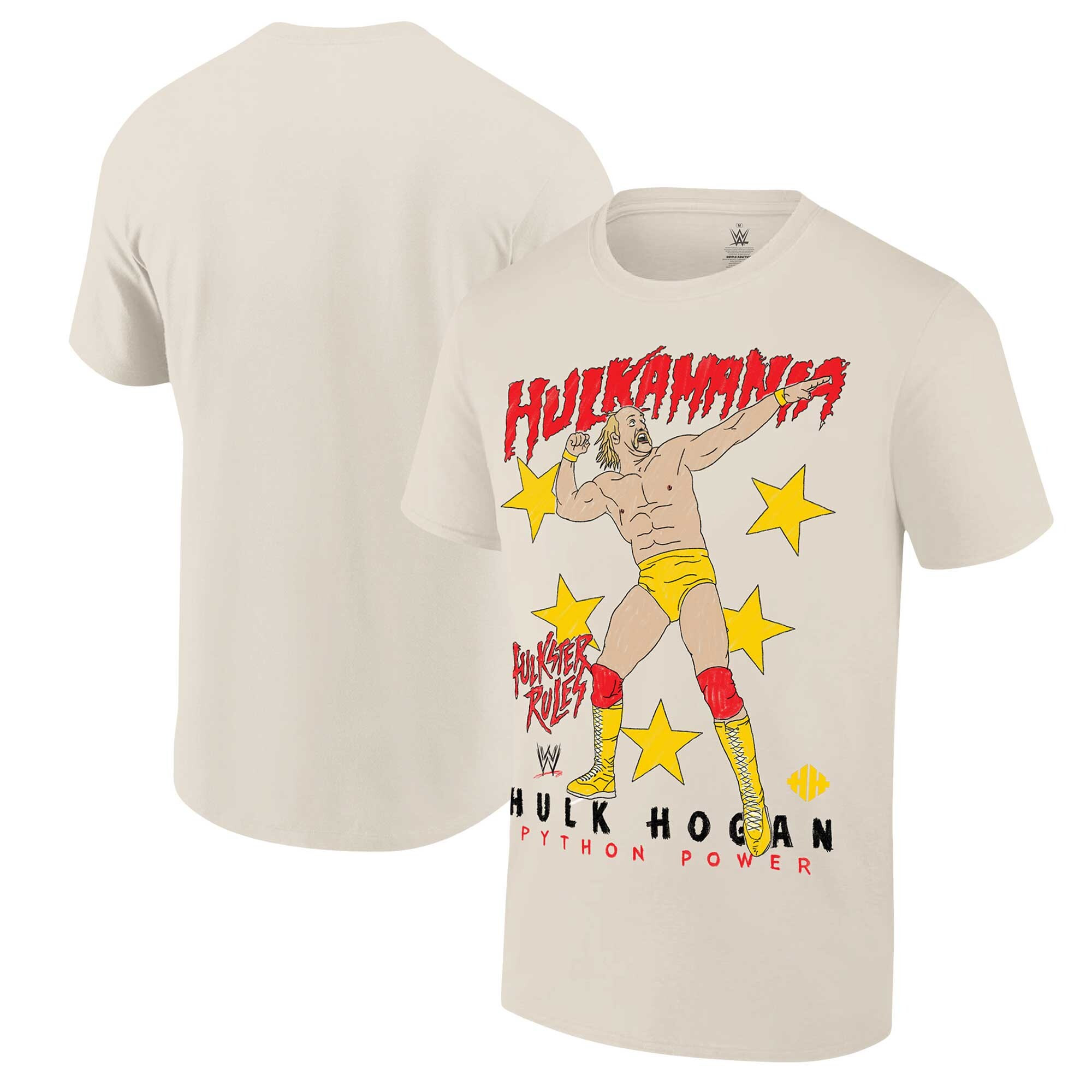 Ripple Junction Cream Hulk Hogan Hulkamania Python Power Tshirt Hulk Hogan Merch-1