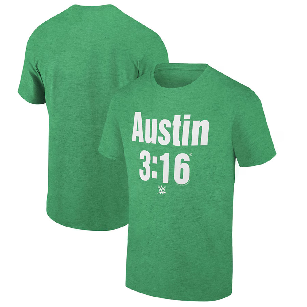 Ripple Junction Green Stone Cold Steve Austin St. Patrick's Day Austin 3 16 Graphic T-Shirt-1