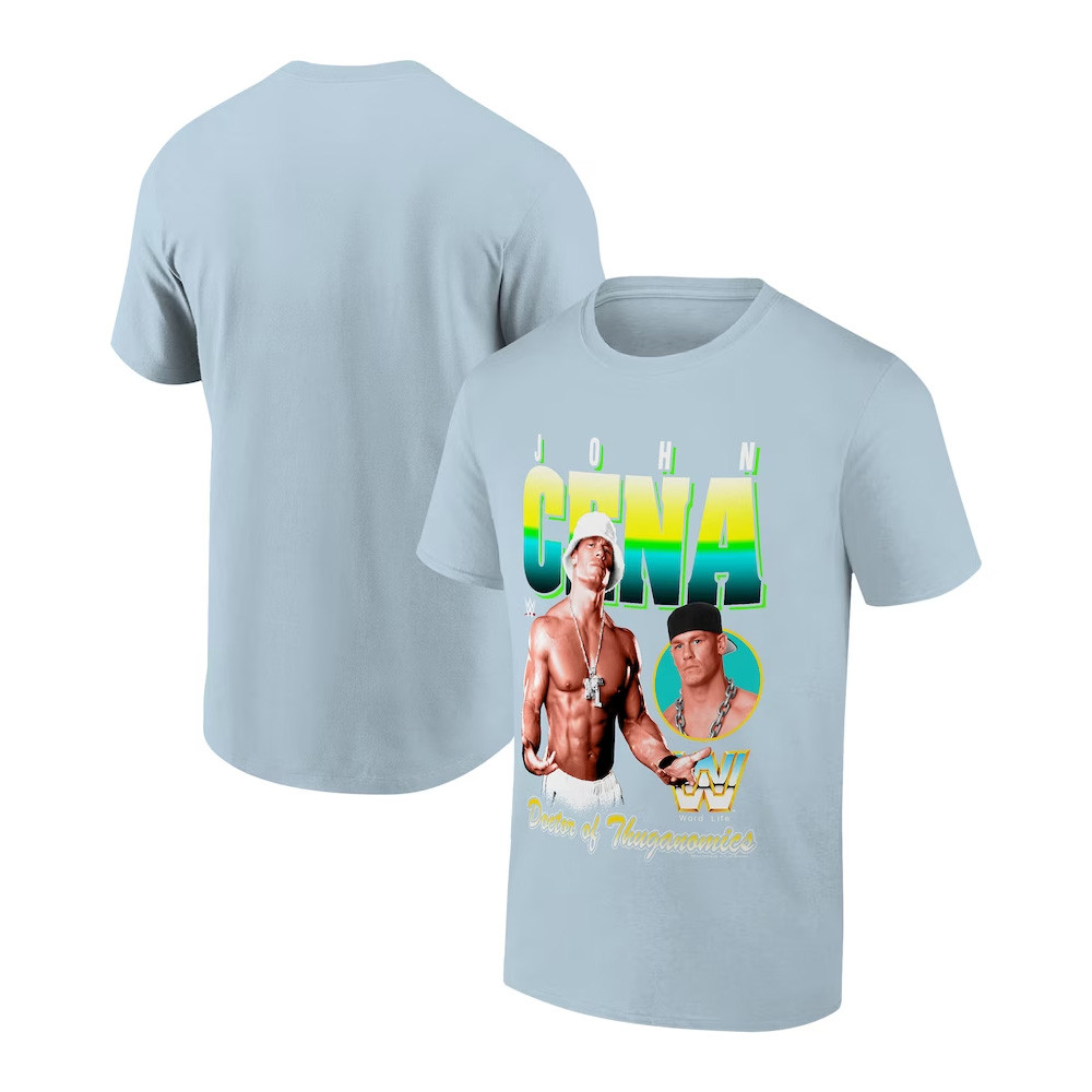 Ripple Junction Light Blue John Cena Doctor Of Thuganomics Graphic Shirt Special Present For Dad-1