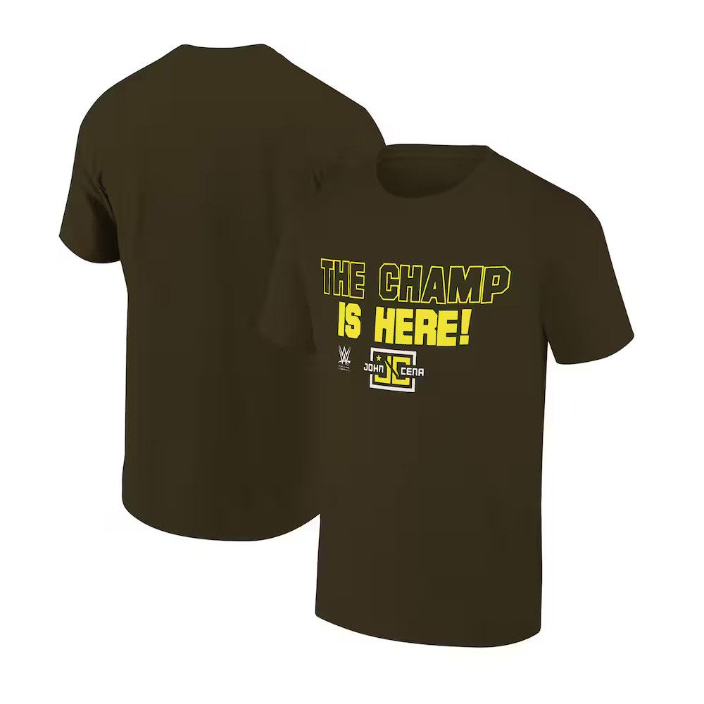 Ripple Junction Olive John Cena The Champ Is Here Graphic T-Shirt Present For Dad-1