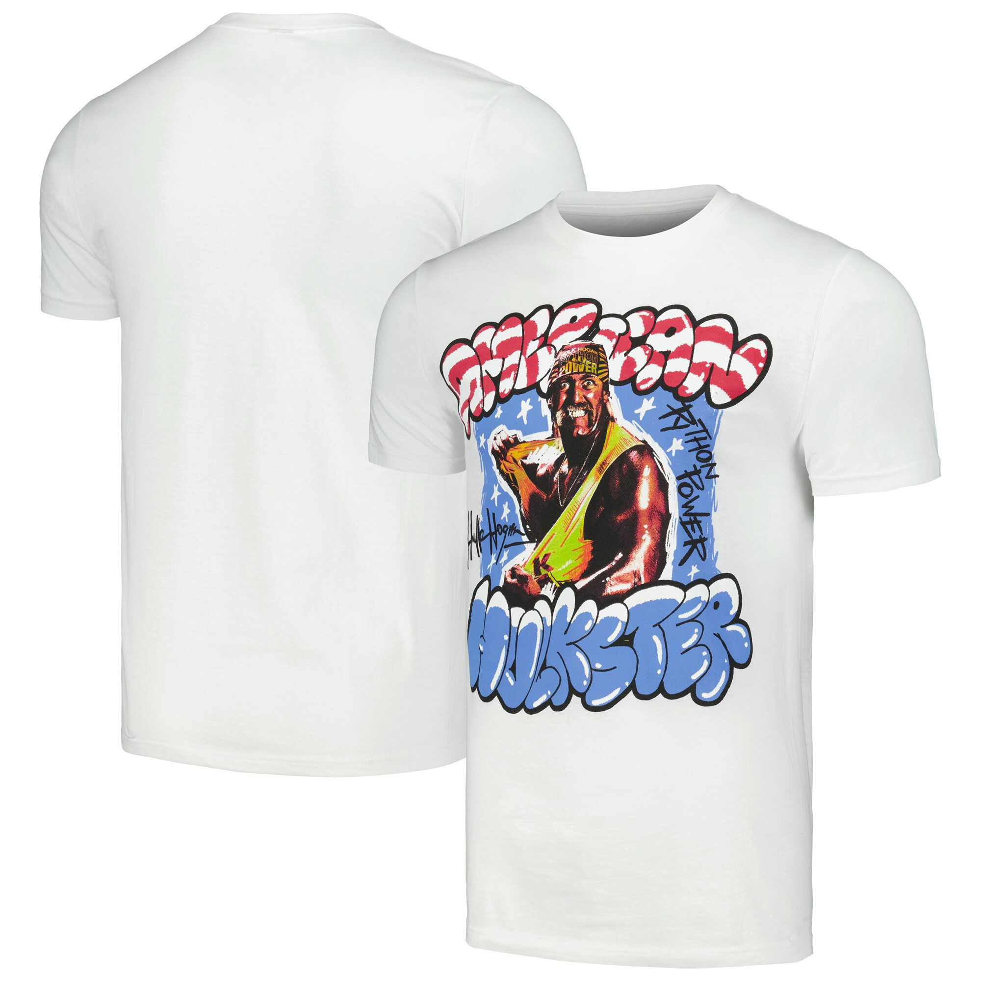 Ripple Junction White Hulk Hogan American Hulkster Tshirt Hulk Hogan Merch-1