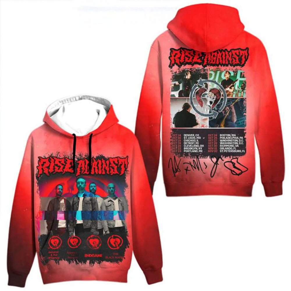 Rise Against 2024 Tour Schedule Hoodie Father's Day Presents For Dad To Be-1