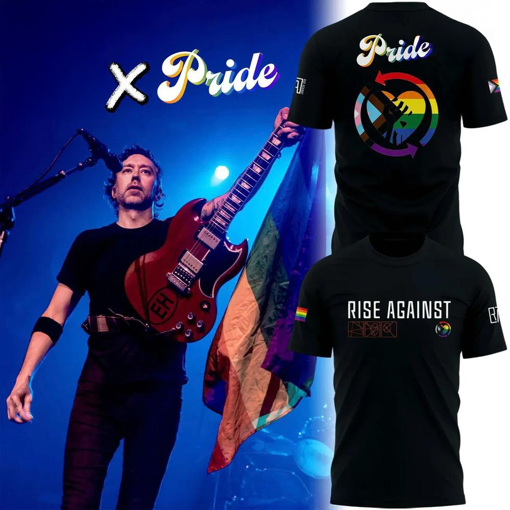 Rise Against x Pride Night Special Shirt Father In Law Gifts Dad's Day-1