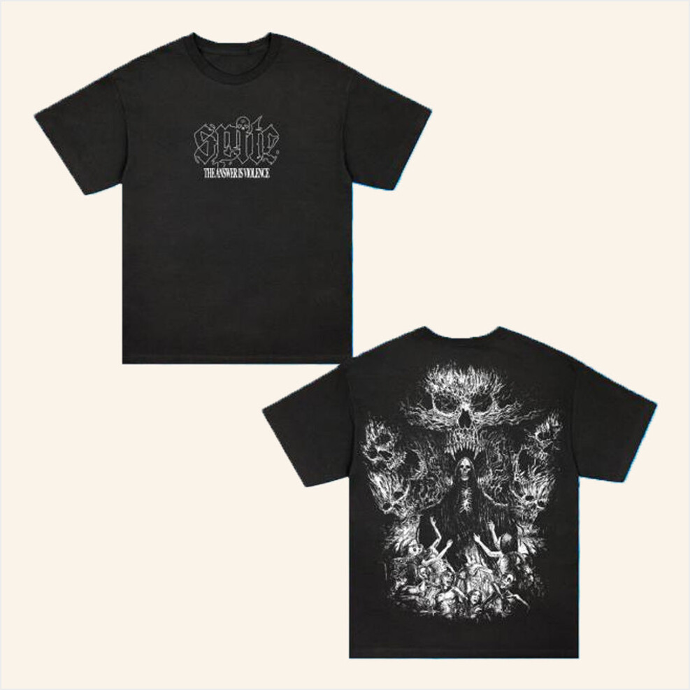 Rise Records Merch Spite New World Killer Black T-Shirt Presents For Boyfriend Gifts For Fans-1