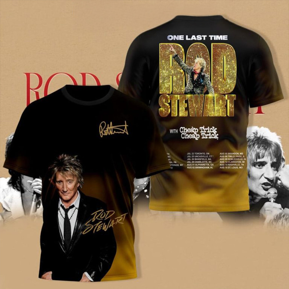 Rob Stewart One Last Time Show With Cheap Trick T-Shirt Gifts For Fans-1