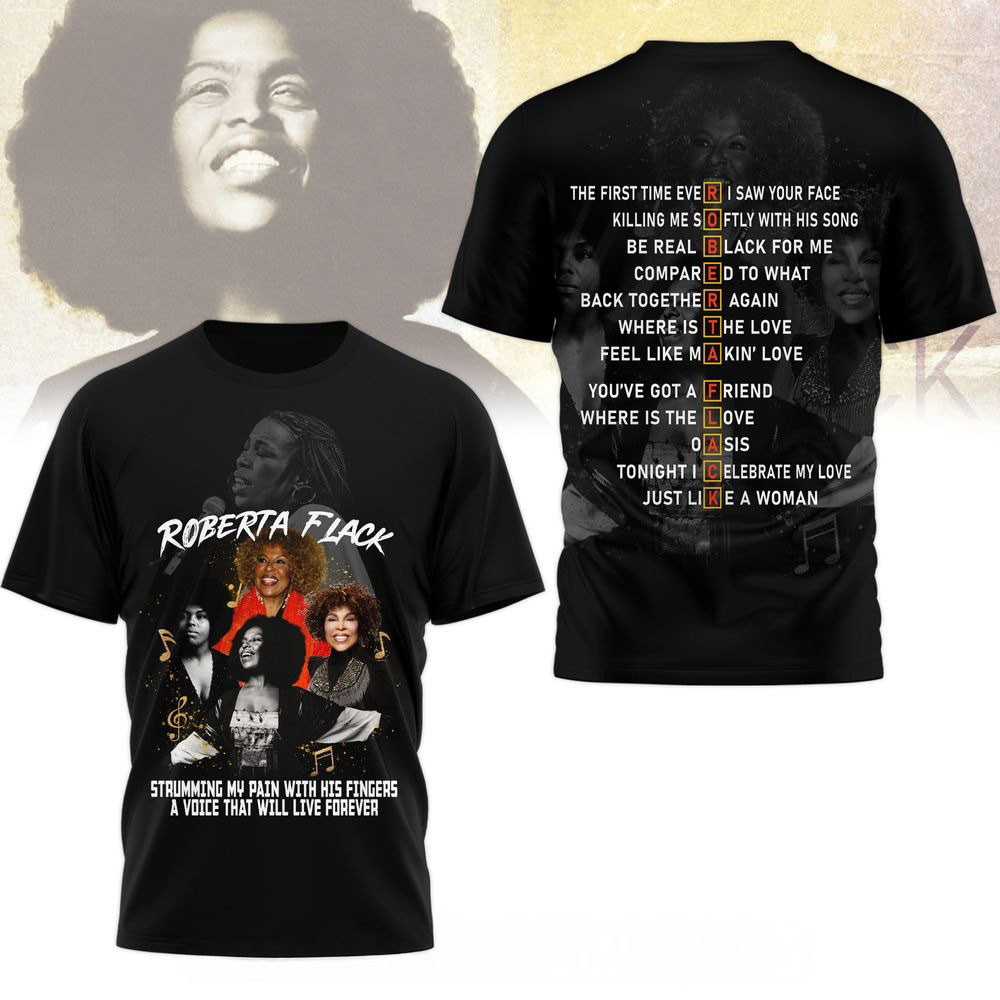 Roberta Flack A Voice That Will Live Forever Shirt Roberta Flack Merch Great Mother's Day Gifts-1