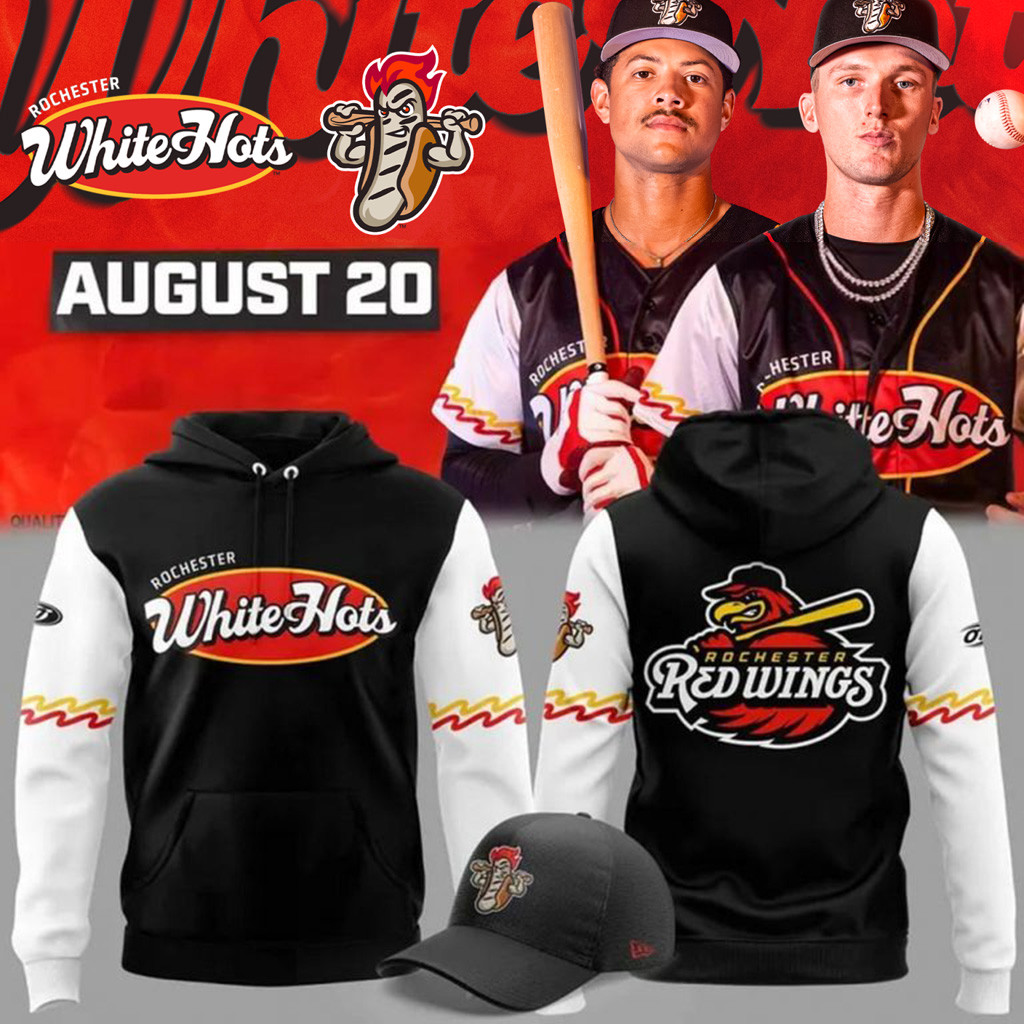 Rochester Red Wings X White Hots 2025 Hoodie Gifts For Baseball Fans-1