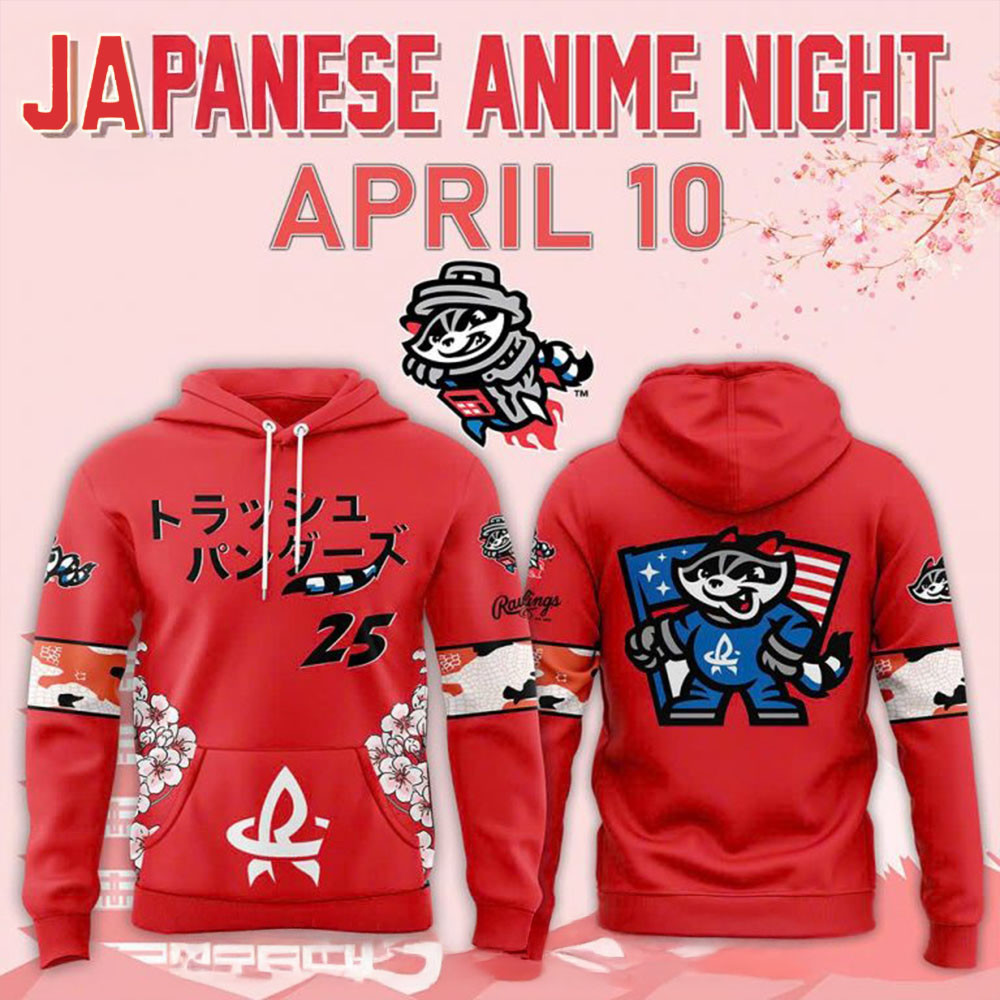 Rocket City Trash Pandas Japanese Anime Night Hoodie Good Father's Day Presents-1