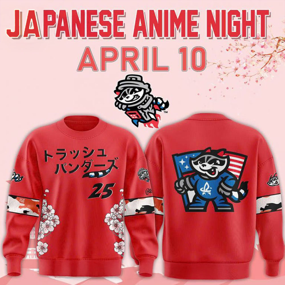 Rocket City Trash Pandas Japanese Anime Night Sweatshirt Good Father's Day Presents-1