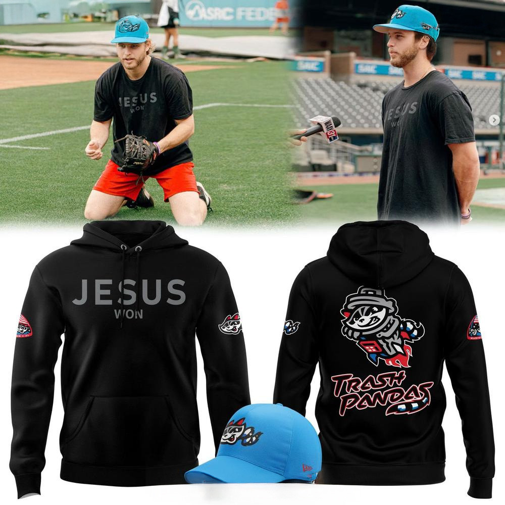 Rocket City Trash Pandas x Jesus Won Special Edition Hoodie Best Father's Day Gifts-1