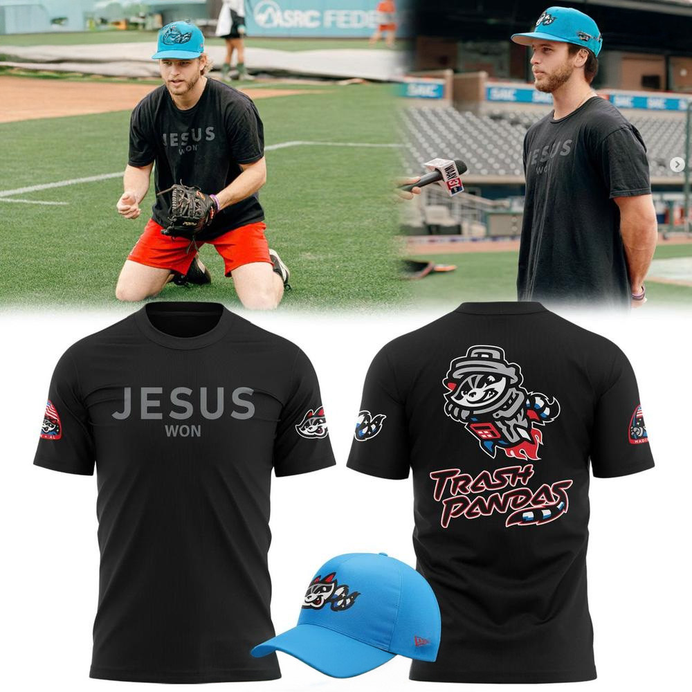 Rocket City Trash Pandas x Jesus Won Special Edition T-Shirt Best Gifts For Dad-1 Rocket City Trash Pandas x Jesus Won Special Edition T-Shirt Best Gifts For Dad-1