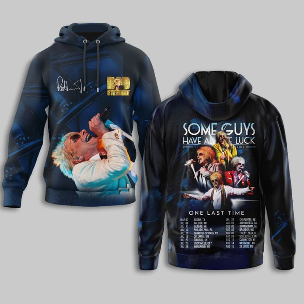 Rod Stewart One Last Time Tour 2025 Hoodie Rod Stewart Merch Best Father's Day Gifts For Grandpa-1