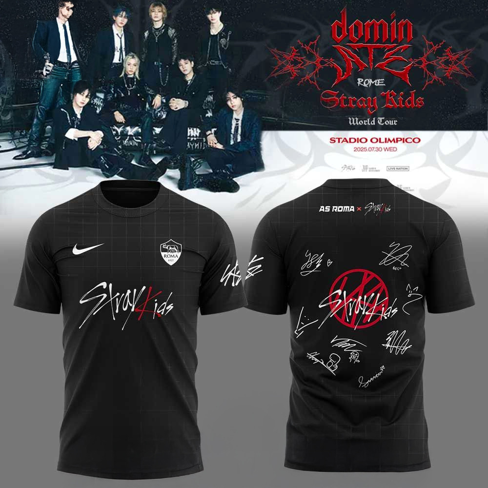 Roma X Stray Kids Show Signature T-Shirt Fan Merch Gifts For Brother-1
