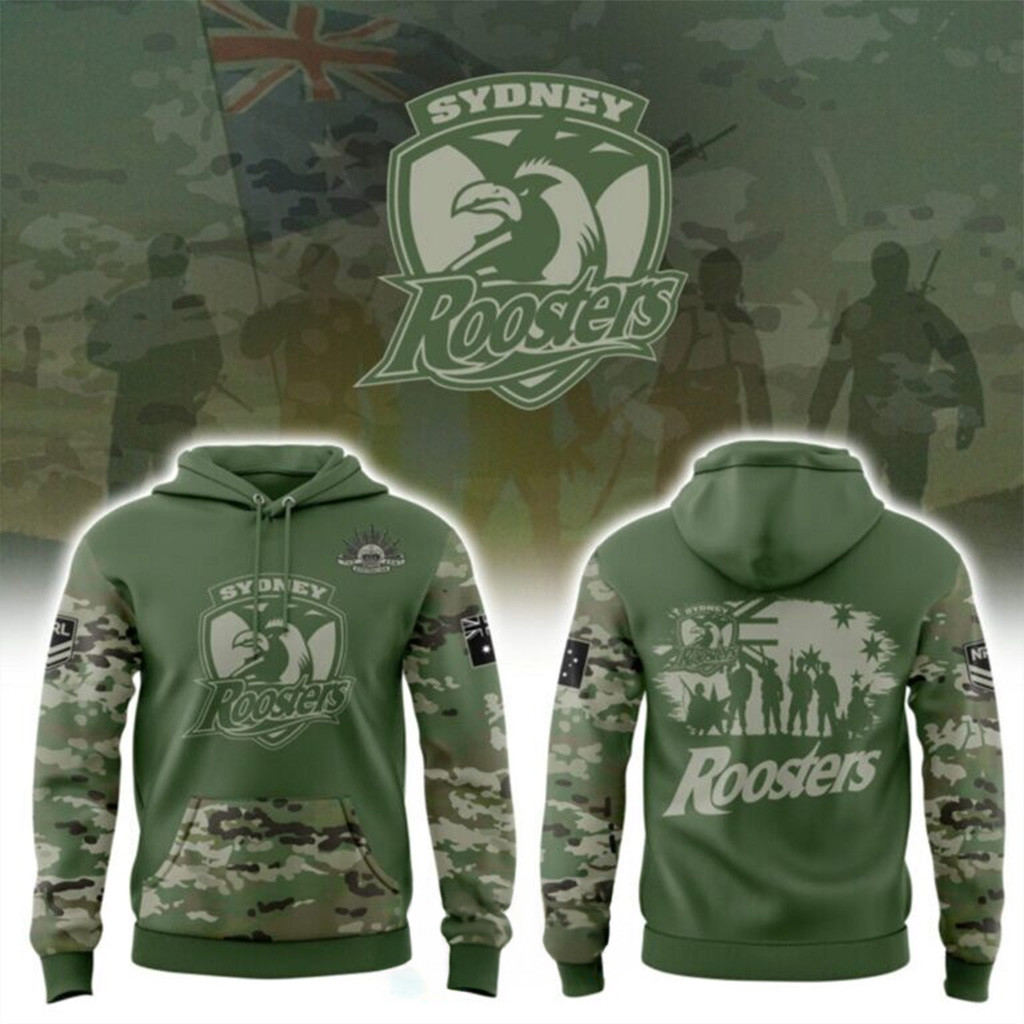 Roosters NRL Team Veteran Hoodie Roosters Merch Gifts For Husband-1