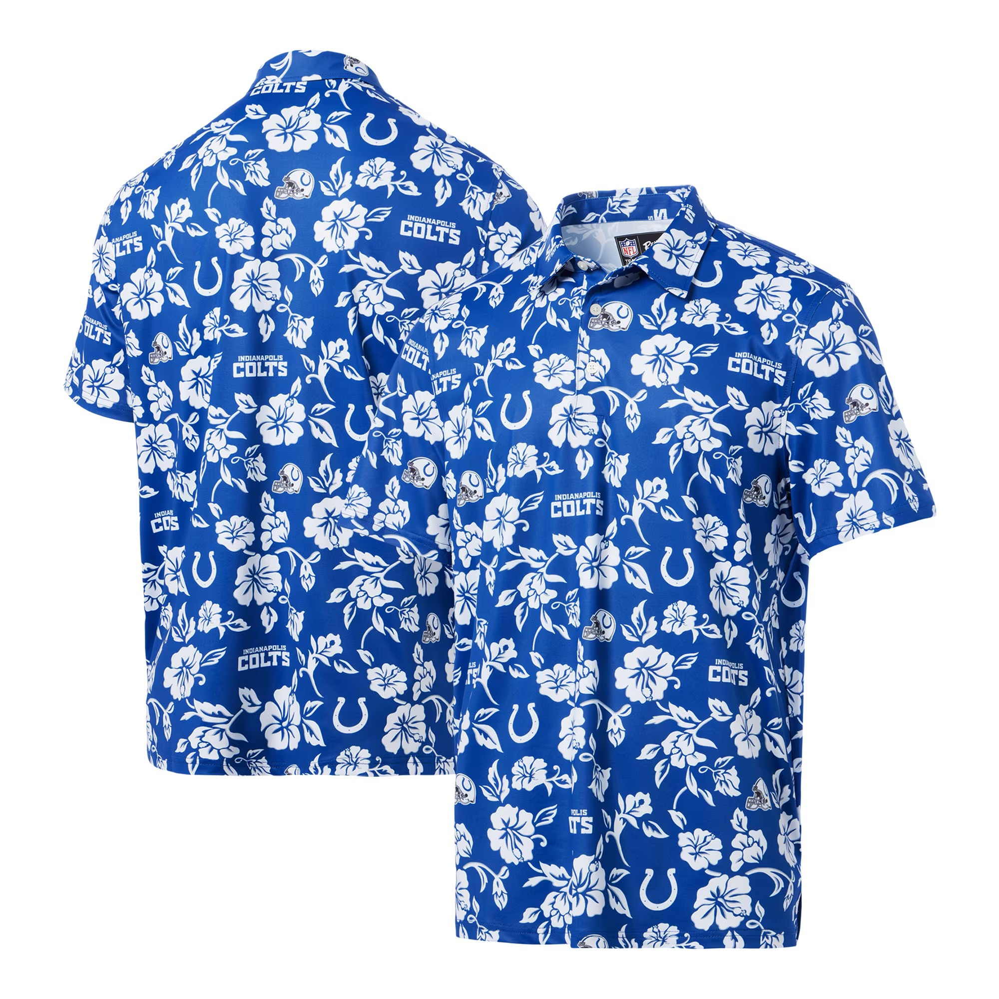 Royal Indianapolis Colts Hawaiian Shirt NFL Aloha Shirt Best Gifts For Football Fans-1