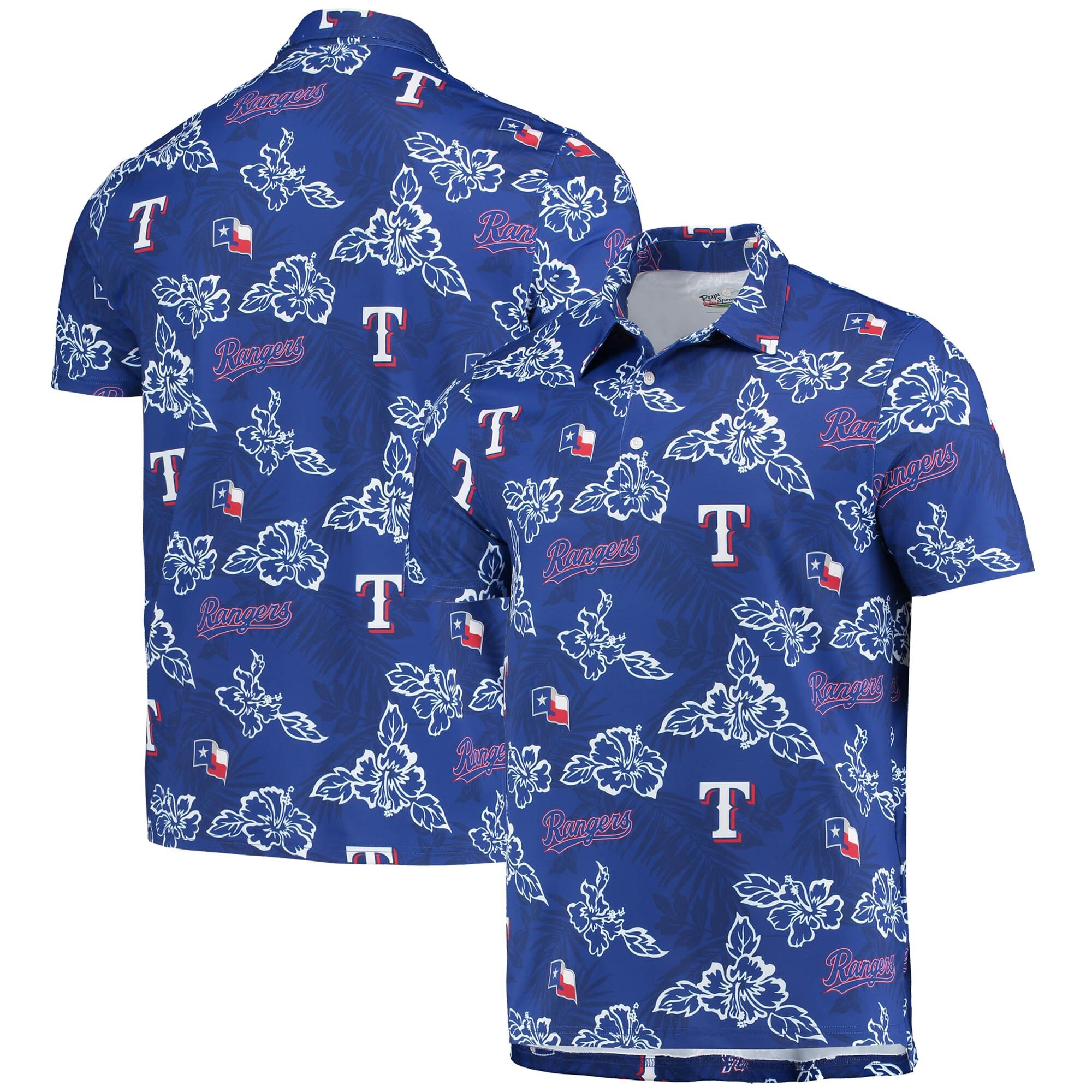 Royal Texas Rangers Polo Shirt MLB Aloha Shirt Gifts For Father's Day From Daughter-1