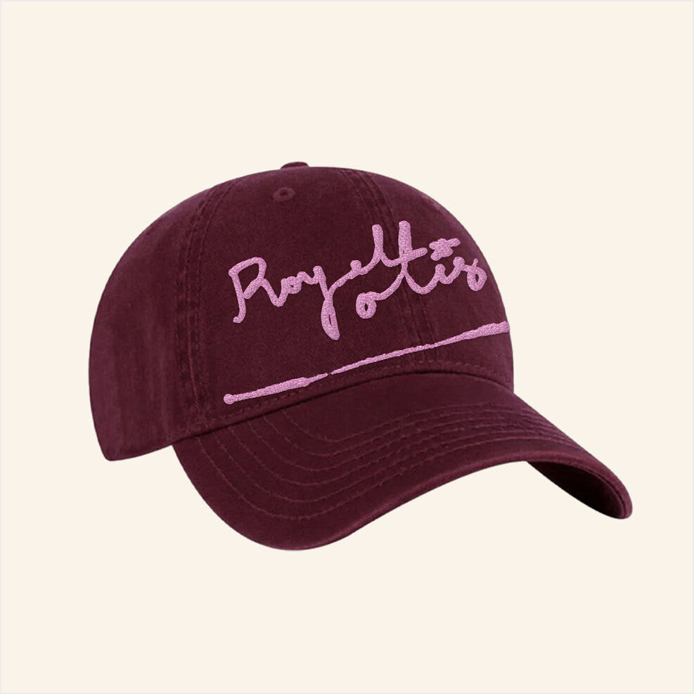 Royel Otis Merch Royel Otis Pink Script Embroidered Hat Gifts For Her Gifts For Best Friend-1
