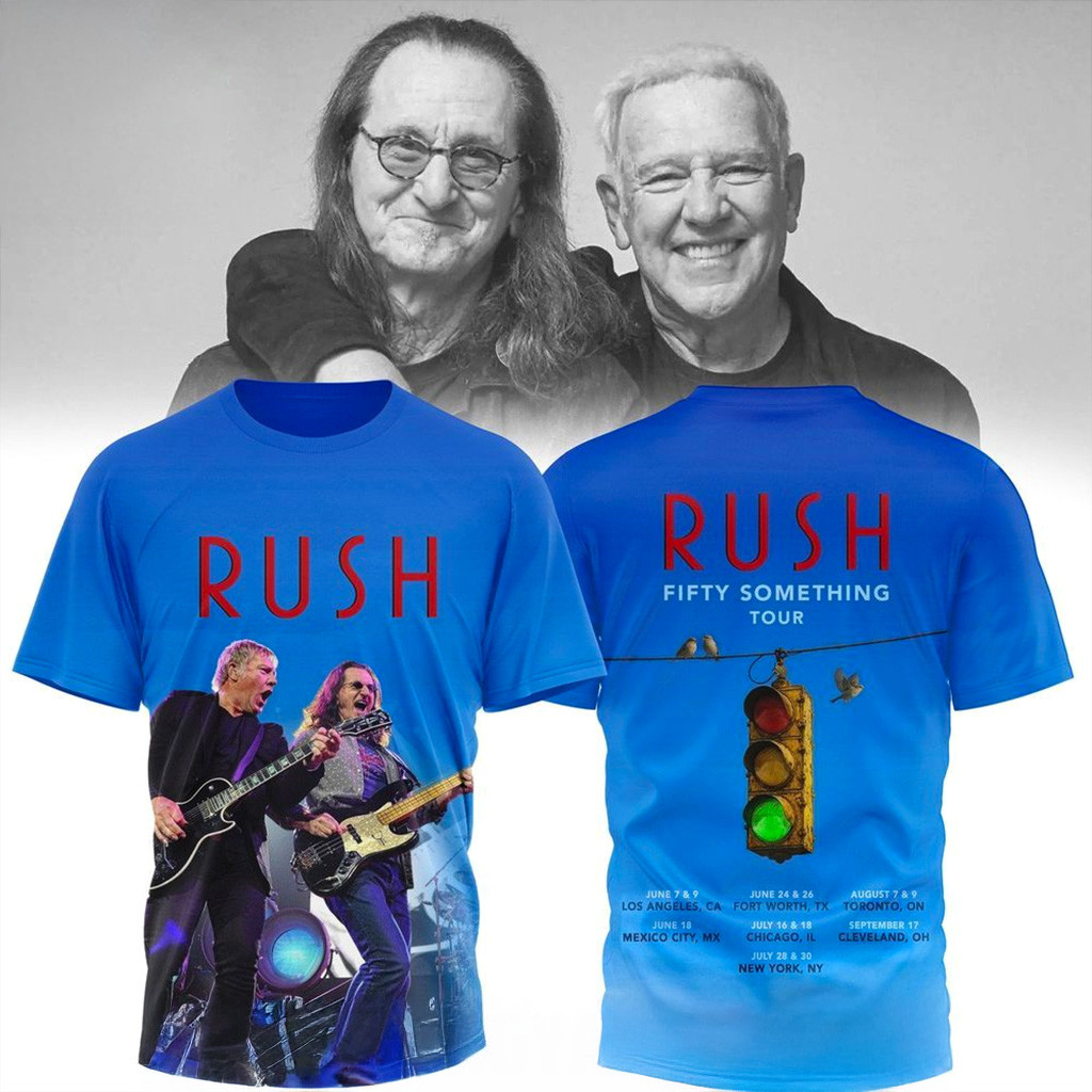 Rush Fifty Something Tour T-Shirt Fan Merch Dad Christmas Gifts-1