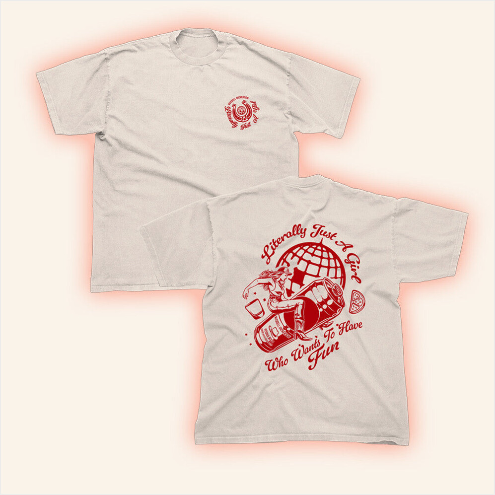 Russell Dickerson Merch Just A Girl T-Shirt Birthday Gifts For Girlfriend Gifts For Besties-1